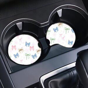 Pastel Bow Car Coasters